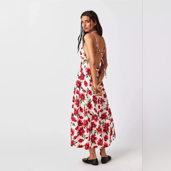 Free People Cotton Floral Finer Things Midi Dress - Picture 3 of 12